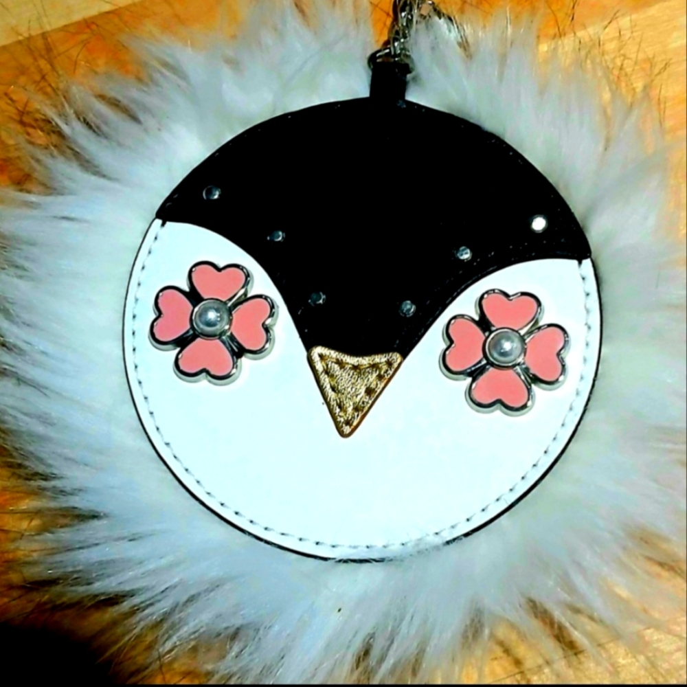 Kate Spade Fuzzy Owl Keychain